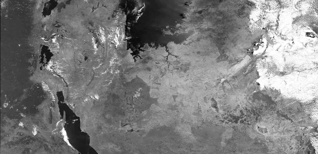 Lakes in the Western Rift of the Great Rift Valley: Lake Victoria, visible in the top centre, Kyoga, the lake above Victoria, Tanganyika, the oblong-shaped lake visible in the bottom left, Lake Albert, visible in the top left, Lake Edward, beneath Albert  (photo: European Space Agency / Envisat)