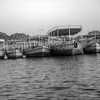 Boats near the Aswan Dam in Egypt.