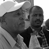 مايكل أبيبي يتحدث مع الصحفيين في سد سنار السوداني، 21 فبراير، 2020. (الصورة: النيلان | دومينك لينرت)
