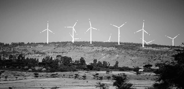 Wind turbines in Adama, Ethiopia. (photo: CIFOR / Ollivier Girard)
